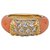 Van Cleef & Arpels Van Cleef ring and Arpels "Philippine" in yellow gold, pink coral and diamonds.  ref.179576