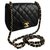 Chanel Timeless square mini flap back Black Leather  ref.179692