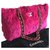 Borsa in pelliccia rosa Chanel rara  ref.179851