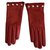 GLOVES GUCCI RED LEATHER NEW  ref.179880