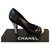 Escarpins Chanel Cuir vernis Noir  ref.180004