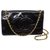 Wallet On Chain Chanel Handtaschen Schwarz Lackleder  ref.180044