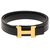 Hermès-Gürtel aus schwarzem Leder, longueur 70 cm, sehr guter Zustand  ref.180064