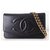 Wallet On Chain Monedero en cadena Chanel Negro Cuero  ref.180089