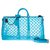 Sold out - Louis Vuitton Keepall triangle bag 50 monogram turquoise mesh strap, new condition! Cloth  ref.180110