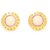 Chanel ESTRELLAS CORALES Rosa Dorado Metal Resina  ref.180200