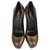 Yves Saint Laurent Escarpins Tribute Rive Gauche Noir Doré  - vue 2