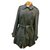 All Saints Trench coat Khaki Olive green Polyester Wool Linen  ref.180293
