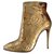 Christian Louboutin Ankle Boots Golden Leather  ref.180317