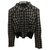 Marc Cain Houndstooth wool jacket Black Grey Nylon  ref.180323