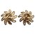 Vintage Chanel Gold Tone Sun Motif CC Clip-On Earrings Golden Metal  ref.180534