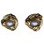 Vintage Chanel gold tone faux pearl CC clip-on earrings Golden Metal  ref.180537