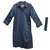 Burberry woman raincoat vintage t 38/40 Navy blue Cotton Polyester  ref.180660