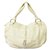 Céline Vintage Shoulder Bag Branco Couro  ref.180769