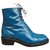 vintage boots Sartore model Emma p 38,5 Perfect condition Blue Patent leather  ref.181386