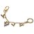 Louis Vuitton Gold Jingle V Chain Bag Charm Silvery Golden Metal  ref.181467