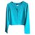 Chanel Cashmere cardigan Turquoise  ref.181487