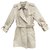 trench coat vintage das mulheres Burberry 38 Bege Algodão Poliéster  ref.181769
