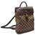 Louis Vuitton backpack in checkered canvas Brown Cloth  ref.181845