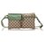 Gucci Brown GG Canvas Belt Bag Beige Green Leather Cloth Pony-style calfskin Cloth  ref.181874