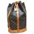Randonnee Louis Vuitton Backpacks Caramel Dark brown Leather Cloth  ref.182094