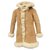 Autre Marque manteau vintage en mouton retourné t 36 Cuir Beige  ref.182264