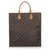Louis Vuitton Brown Monogram Sac Plat Leather Cloth  ref.182412