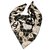 Black CHANEL scarf with camellias White Silk  ref.182422