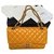 Timeless Chanel Yellow lambskin classic medium flap bag Leather  ref.182489