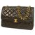 Chanel Black Lambskin lined Flap Flap Bag Leather  ref.182607