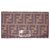FENDI wallet Zucca fabric and leather Brown Beige Cloth  ref.182625