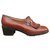 J.M. WESTON JM Weston p vintage heeled moccasins 35,5 Brown Leather  ref.182724