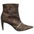 Chanel boots bronze color p 40 Leather  ref.183066