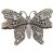 Bracciale Gucci regolabile, farfalla. argento e strass  ref.183105