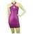 PINKO Purple Stretch Bodycon Mini Length Viscose Elastan Sleevless Dress sz S Polyester Elastane  ref.183248