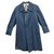 raincoat man Burberry vintage sixties t 48 Navy blue Cotton Polyester  ref.183308