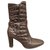 Hermès p boots 35 Dark brown Leather  ref.183319