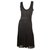 CHANEL Black Fine Knit Viscose Knee Length Tank Sleeveless Dress sz 40  ref.183333