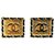 Icônico Chanel BO Dourado Banhado a ouro  ref.183349
