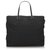 Fendi Black Zucchino Canvas Tote Bag Leather Cloth Pony-style calfskin Cloth  ref.183392