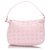 Chanel Pink New Travel Line Shoulder Bag White Leather Cloth Pony-style calfskin Cloth  ref.183425