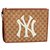 Gucci clutch in monogram canvas – New York Yankees collection. Toile Beige  ref.183458