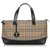 Burberry Brown Haymarket Check Canvas Handbag Multiple colors Beige Leather Cloth Pony-style calfskin Cloth  ref.183552