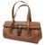 Gucci Bamboo handbag in brown leather Cuir Marron clair  ref.183622