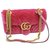 Gucci Marmont GG handbag in pink velvet. Velours Rose  ref.183626