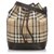 Burberry Blue House Check Bucket Bag Multiple colors Navy blue Leather Cloth Pony-style calfskin Cloth  ref.183711