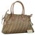 Fendi Zucca Nylon Leather Tote Bag Brown  ref.183827