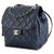 Chanel Leather Backpack Blue  ref.183849