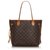 Louis Vuitton Brown Monogram Neverfull MM Leather Cloth  ref.183980