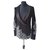 Chanel Jackets Black White Silk Cotton Viscose Rayon  ref.184048